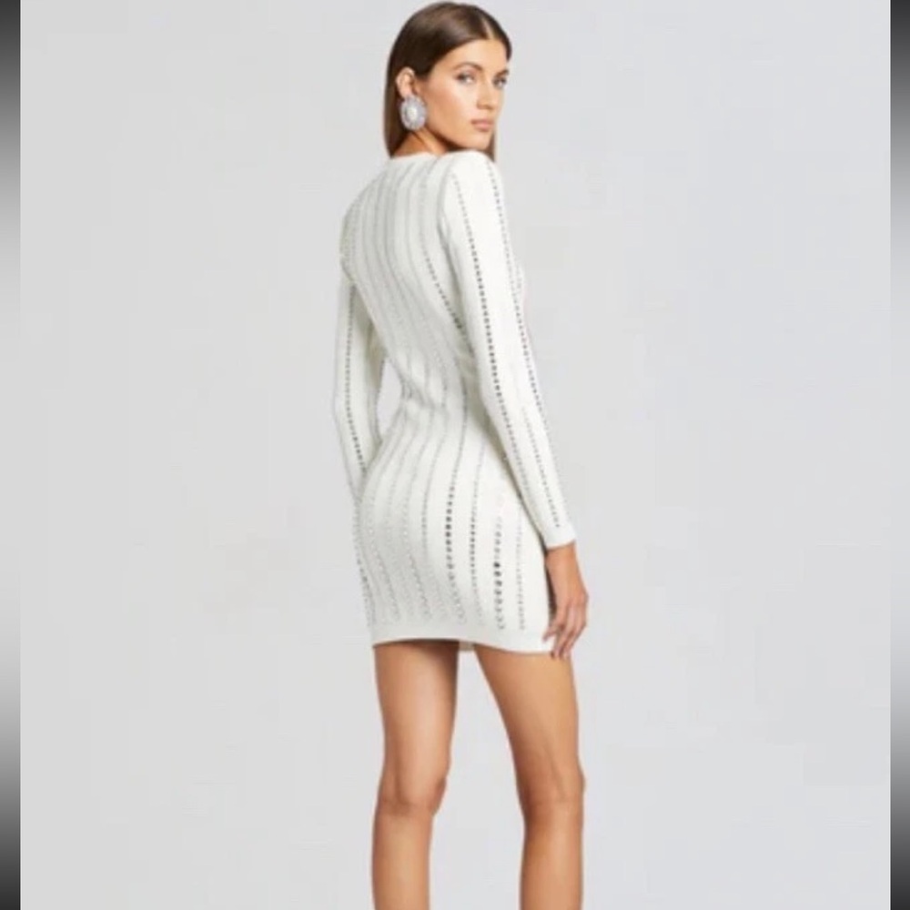 Retrofete XS Virginity White Long Sleeve Sequin Dress - Picture 3 of 7